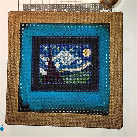 Van Gogh, Starry Night, mini cross stitch | Sarah | Flickr