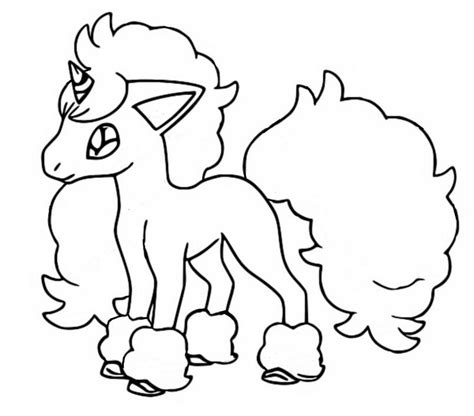 Coloring page Pokémon Sword and Shield Galarian Forms : Galarian Ponyta 4