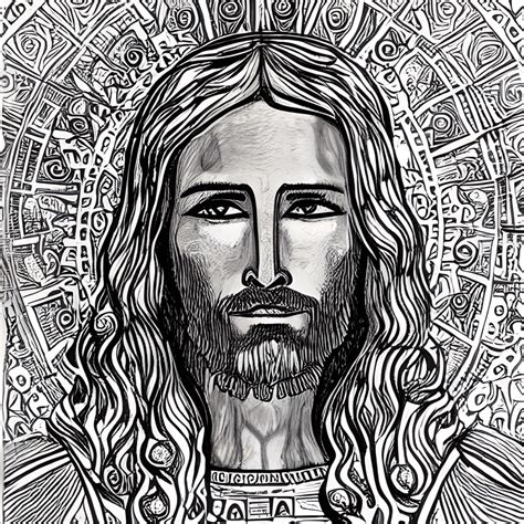 Jesus Coloring Books with Quotes Coloring Pages Detailed Black and White · Creative Fabrica