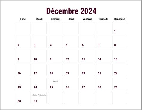 French Monthly Calendar for the Year | Student Handouts