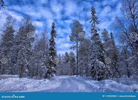 Wonderful Wintry Landscape. Stock Image - Image of cottage, frost: 110932985