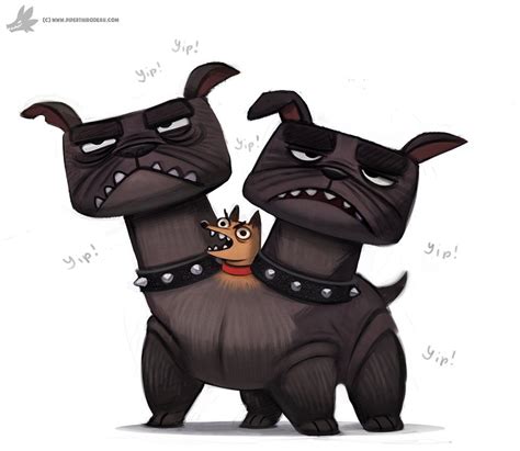 Daily Painting 884. Cerberus | Daily painting, Cute animal drawings ...