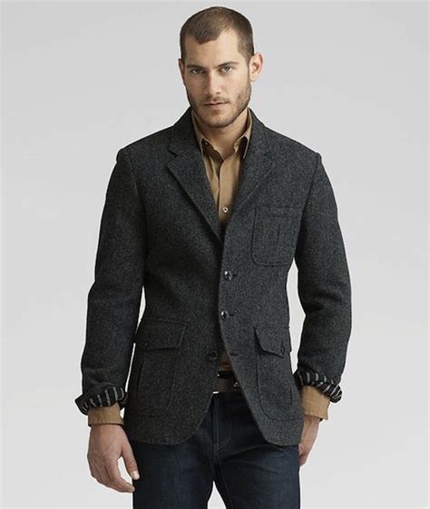 LL Bean Wool Tweed Blazer | Tweed sport coat, Well dressed men, Blazer