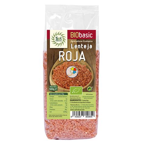 LENTEJAS ROJAS BIO 500Gr. SOL NATURAL