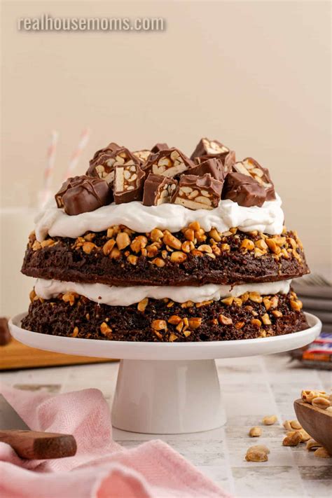 Snickers Chocolate Cake ⋆ Real Housemoms