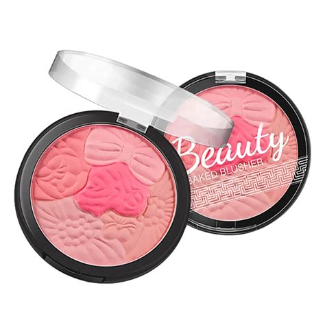 Face Blusher Powder Rouge Makeup Cheek Blusher Powder Minerals Palettes Blusher Brush Palette ...