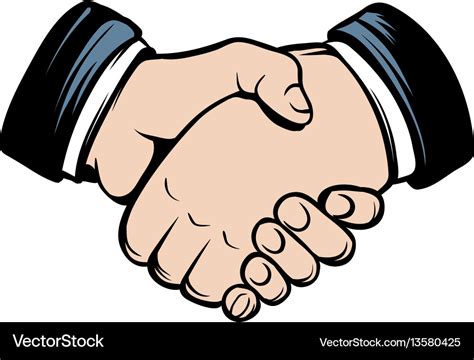 Handshake icon cartoon Royalty Free Vector Image