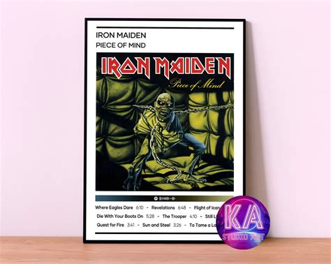 Iron Maiden Poster Print Piece of Mind Poster 4 Colors 1 Price Album Cover Poster Room Decor ...