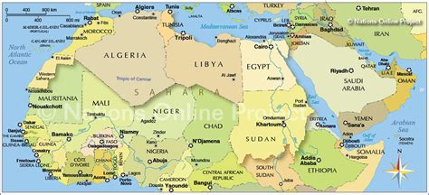 Map Of Southwest Asia North Africa - Sada Wilona