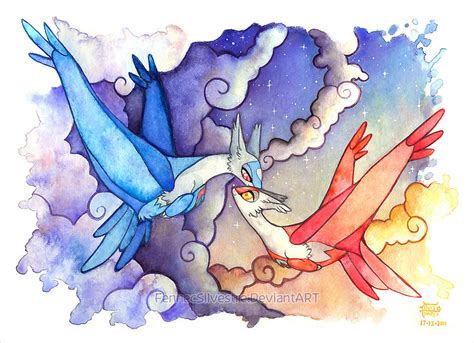 Latios and Latias by FennecSilvestre on DeviantArt