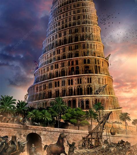 Tower of Babel, illustration - Stock Image - C036/0651 - Science Photo ...