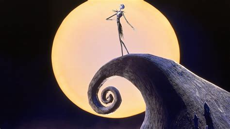 The Nightmare Before Christmas Jack Skellington Pumpkin Near Moon 4K HD Movies Wallpapers | HD ...