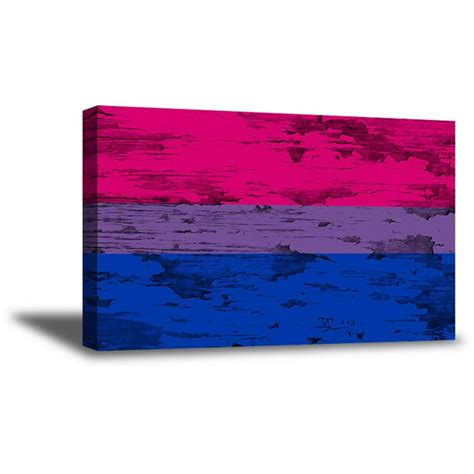 Awkward Styles Bisexual Pride Flag Canvas Wall Art Bisexual Flag ...