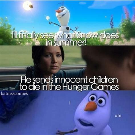 I'm gonna tell him. DON'T YOU DARE! -- Frozen and Hunger Games humor | Hunger Games in 2019 ...