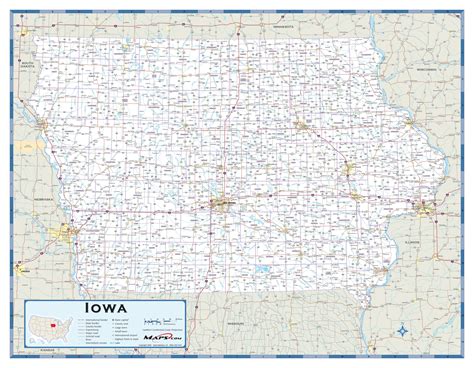 Iowa County Highway Wall Map by Maps.com - MapSales