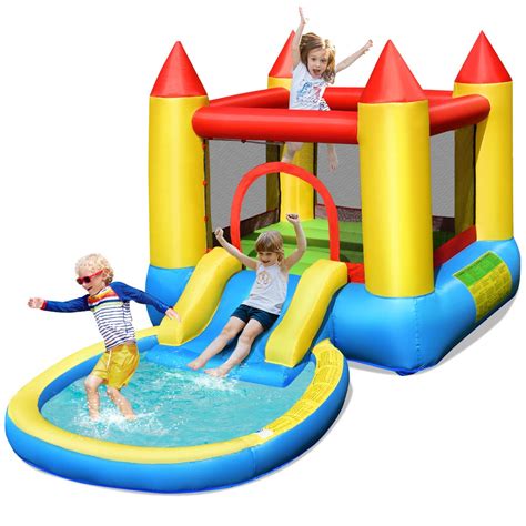 Buy CostzonInflatable Water Slide Bounce House with Ball Pit & Splash ...