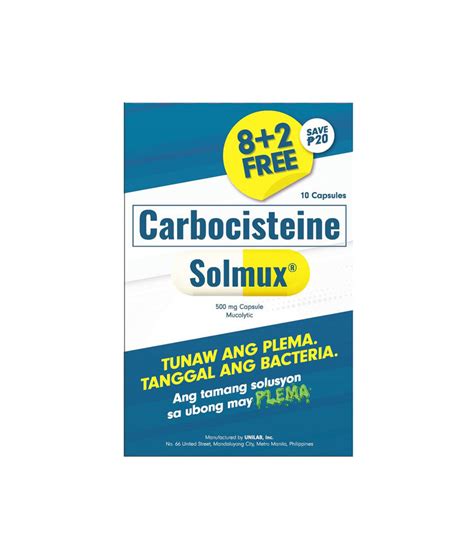 Solmux 500mg Capsule 8+2 - Rose Pharmacy Medicine Delivery