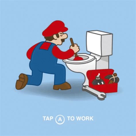 Plumber Mario GIF - Mario Plumbing Toilet - GIF 탐색 및 공유