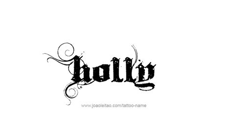 Holly Name Tattoo Designs