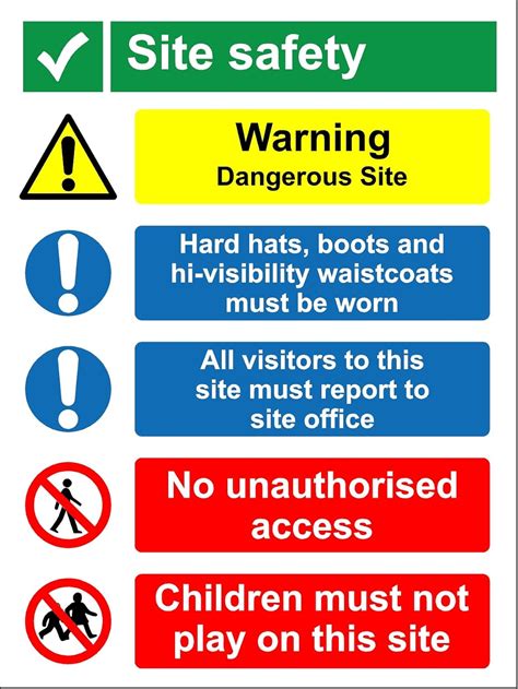 Site safety board with the health & safety at work act correx sign - 400mm x 300mm: Amazon.co.uk ...