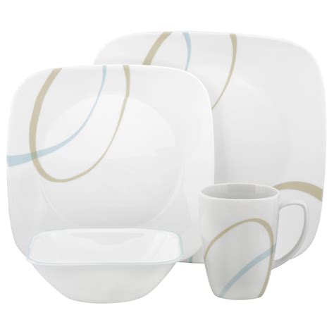 Corelle Square Sand and Sky 16-Piece Dinnerware Set - Home - Dining & Entertaining - Tableware ...