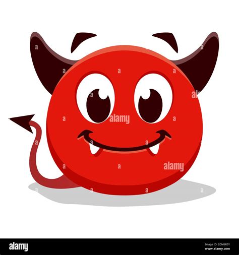 Illustration vectorielle d'un mignon diable de dessin animé. Objet ...