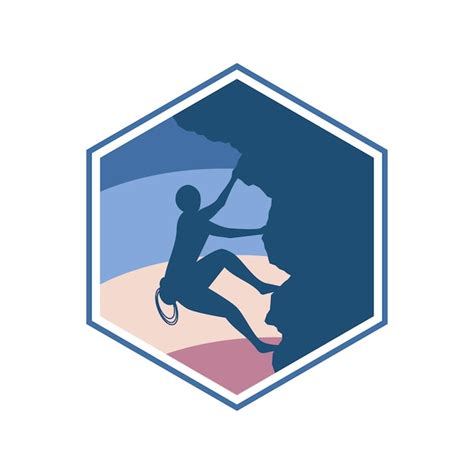 Premium Vector | Rock climbing logo