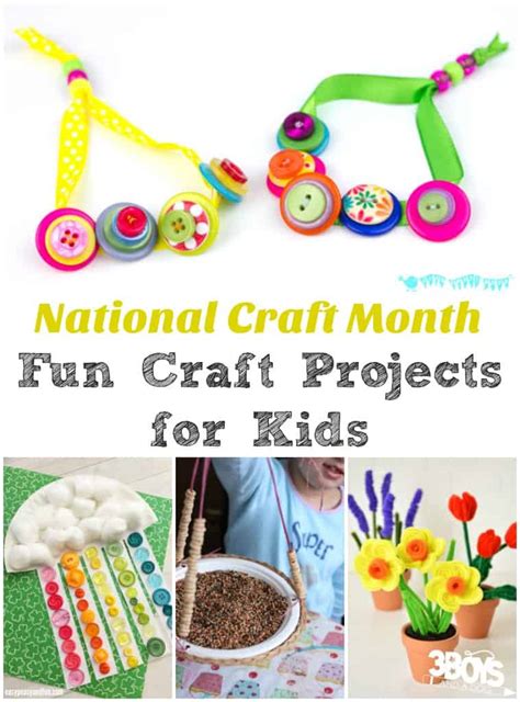 National Craft Month Fun Projects - 3 Boys and a Dog