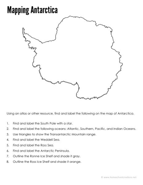 Antarctica Geography Printables - Free Printables | Geography printables, Antarctica, Maps for kids