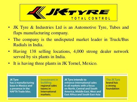 Jk tyre industry