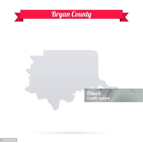 Bryan County Oklahoma Map On White Background With Red Banner Stock Illustration - Download ...