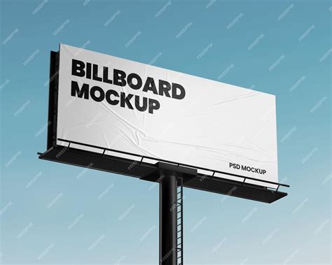 Premium PSD | Billboard with crumpled paper mockup