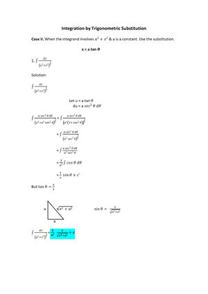 Integral Calculus (Power Formula) - Calculus 2 Formulas: d(c) = 0 d(x) = dx d(𝐀𝐀) = n x𝐀𝐀− 1 𝐀𝐀 ...