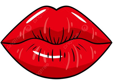 Lips Red Cartoon, Lips, Red Lips, Red Lips PNG Transparent Clipart ...