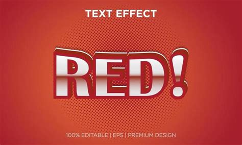 Red Text Effect Vector Art, Icons, and Graphics for Free Download