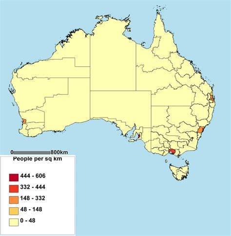 Australia Density Map