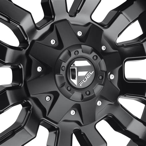 FUEL® D596 SLEDGE Wheels - Matte Black with Gloss Black Lip Rims