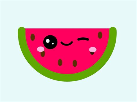 Kawaii Watermelon! | Kawaii drawings, Watermelon wallpaper, Kawaii doodles