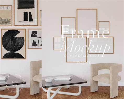 Frame Wall Mockup, Wall With Frames Mockup, Poster Mockup, Print Shop Mockup, Photoshop Mockup ...