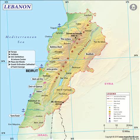 Lebanon Map | Map of Lebanon | Collection of Lebanon Maps | Lebanon map ...