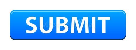 Submit button. Submit blue web button icon on isolated white background ...