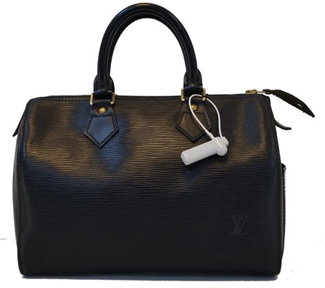 LOUIS VUITTON Black Epi Leather Speedy 25 Satchel HandBag TT1189