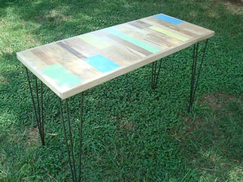 Wood Table Reclaimed Wood Table Wood Desk Small Painted Desk | Etsy
