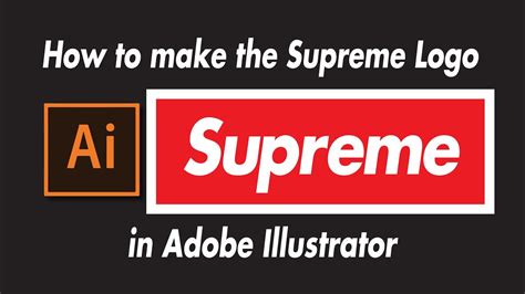 How to make the Supreme logo - Adobe Illustrator Tutorial - YouTube