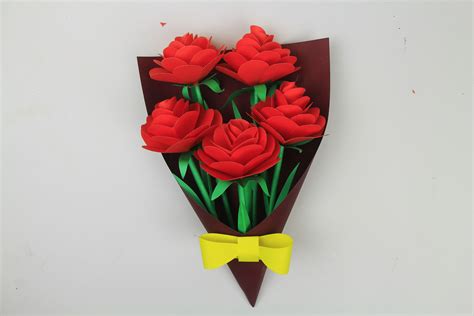 Flower Bouquet Making With Paper | Flower Bouquet Wrapping | DIY ...