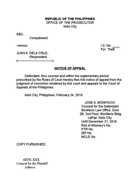 Florida Notice Of Appeal Circuit Court Form Fillable - Printable Forms ...