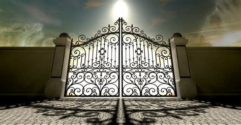 Heavens Closed Ornate Gates Stock Illustration - Image: 34470455