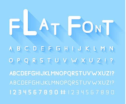 Flat Font Long Fonts Typography Vector, Long, Fonts, Typography PNG and ...