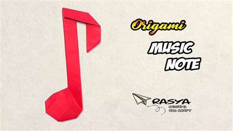 Origami Music Note - YouTube