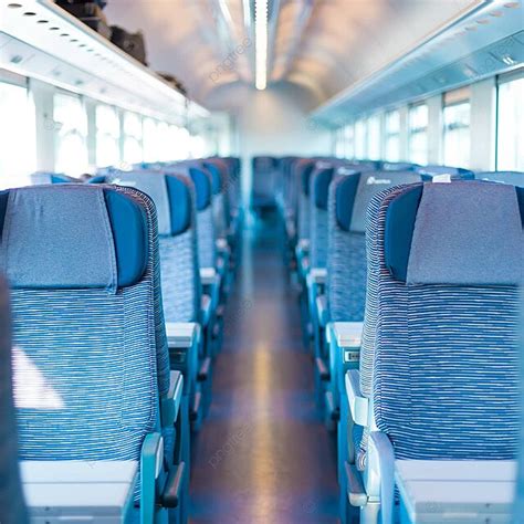 Blue Train Interior Comfort Car Comfortable Photo Background And ...